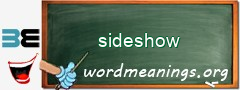 WordMeaning blackboard for sideshow